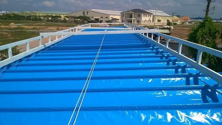 Báo giá mái xếp, bạt xếp bạt kéo lùa lượn sóng di động phát đạt tại thủ đức