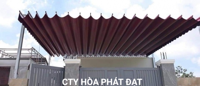 mái xếp bạt kéo lượn sóng mẫu mới đẹp nhất hòa phát đạt