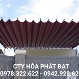mái xếp bạt kéo lượn sóng mẫu mới đẹp nhất hòa phát đạt